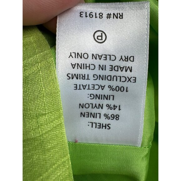 Tracy Reese Jasmine Green Peplum Bustier Dress NWT Size 6 Linen Blend Womens - Picture 8 of 16